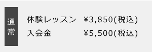体験レッスン3850円